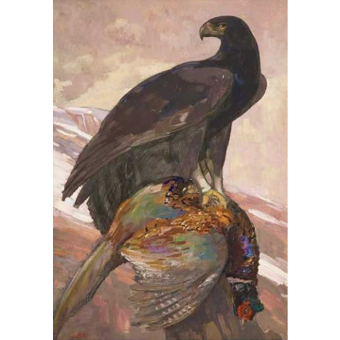 Aigle et faisan. C 1925