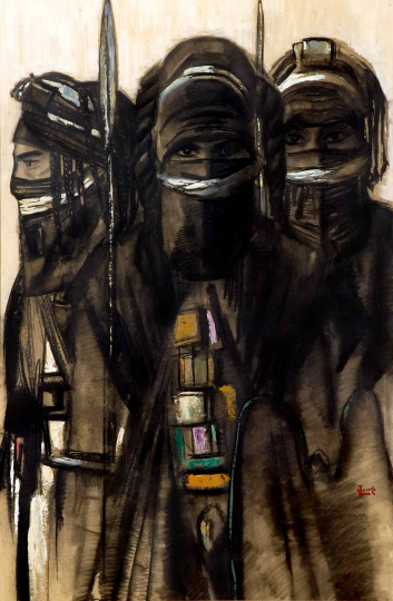 Paul JOUVE (1878-1973) - Three Tuaregs 1932